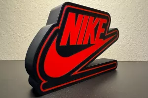 Nike loggo nattlampa lampa led  gul, vit