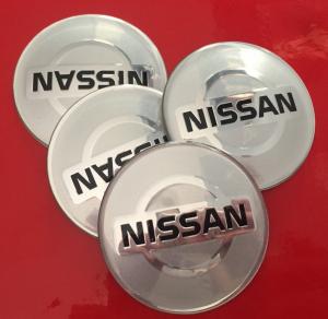 Nissan hjulnav emblem i silverfärg 56, 65 mm