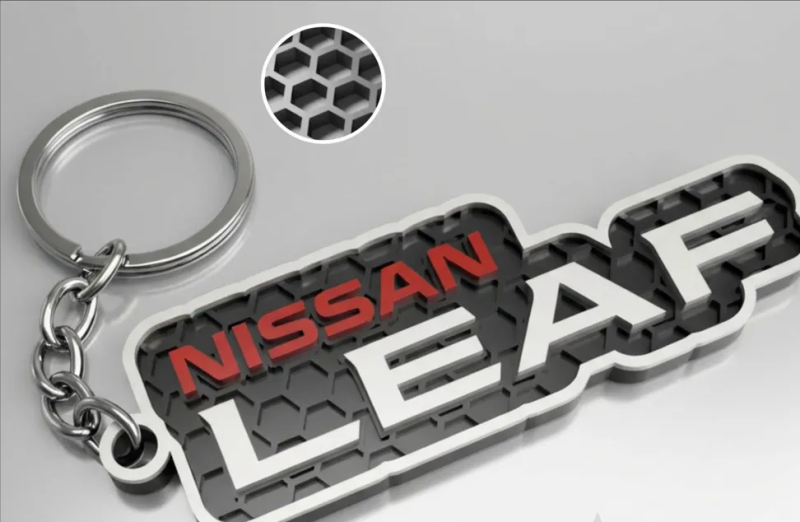 Nissan Leaf nyckelring nyckelhänge 3D design