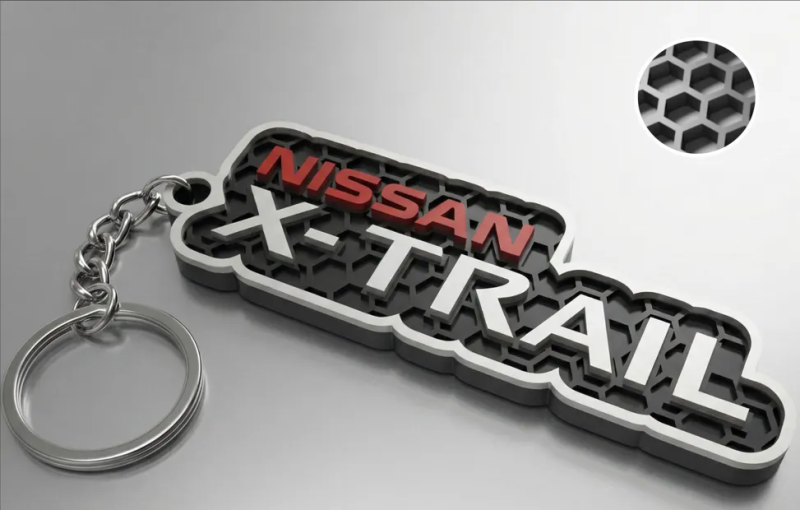 Nissan X-Trail nyckelring nyckelhänge 3D