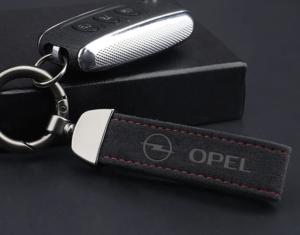 Opel logo lyxig alcantara nyckelring nyckelstrap