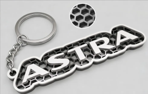 Opel Astra logotyp nyckelring 3d design