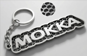Opel Mokka logotyp nyckelring 3d design