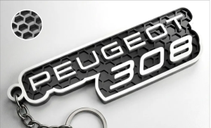 Peugeot 308 nyckelring nyckelhänge|3D design