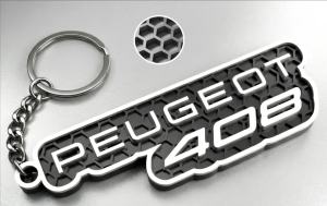 Peugeot 408 nyckelring nyckelhänge 3D
