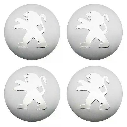 Peugeot hjulnav emblem 56, 65 mm silver