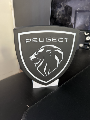 Peugeot logo nattlampa perfekt till garage