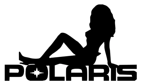 Polaris tjej dekal 2st stickers klistermärke