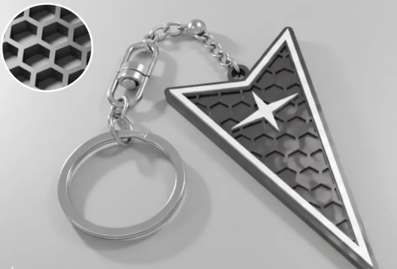 Pontiac Logotyp Nyckelring – 3D-designad
