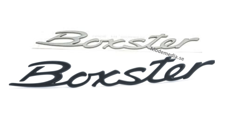 Porsche Boxster emblem i silver / svart