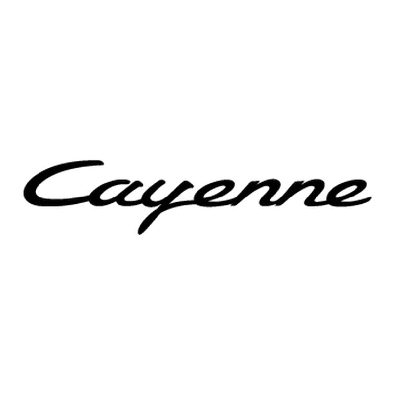 porsche cayenne emblem i blank svart