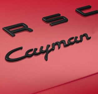 porsche cayman emblem blank svart