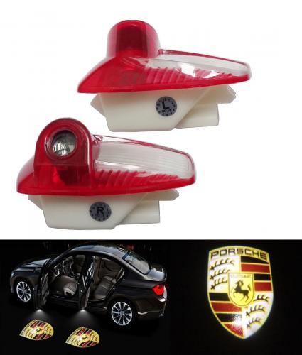 porsche dörrbelynings med logga