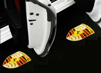 porsche dörrbelysning dörrlampor med logo