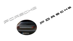 Porsche text emblem carrera panamera