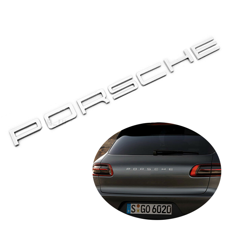 porsche emblem i silver till bilen