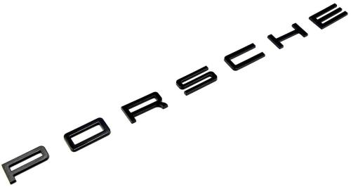 porsche emblem i svart till bagagelucka