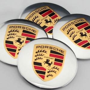 Porsche hjulnav emblem silver 56 och 65 mm