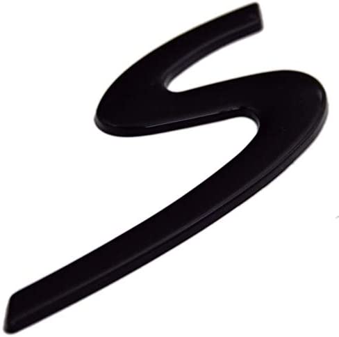 porsche logo s emblem i  blank svart