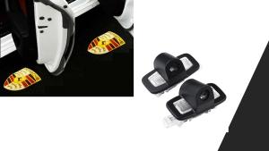 porsche panamera dörrlampor med logo