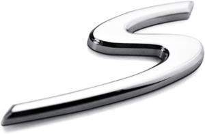 porsche s emblem i silver färg