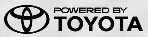 Powered by Toyota dekaler sticker