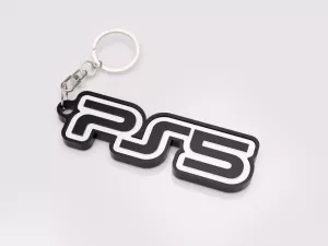 PS5 logo nyckelring nyckelhänge 3d