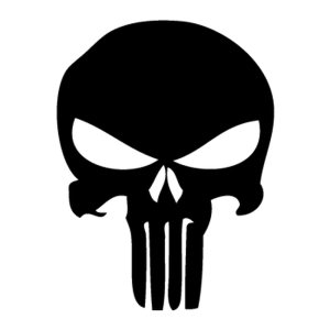 Punisher skull stickers dekaler 2st