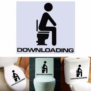 Toalett badrum dekal downloading sticker
