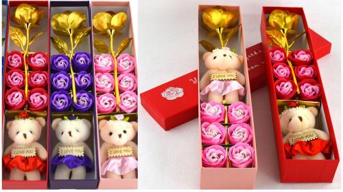 ros ask med nallebjorn med i love you halsning