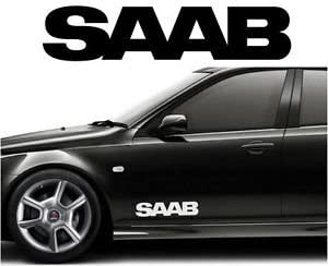 Saab logo dekaler stickers till dörren