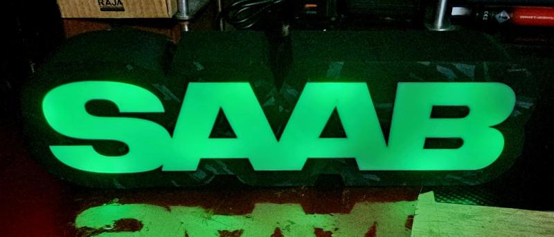 Saab lampa nattlampa perfekt till garage