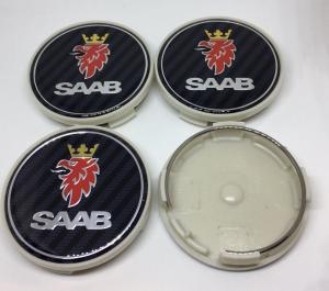 SAAB centrumkåpor i kolfiber 63 mm 4st