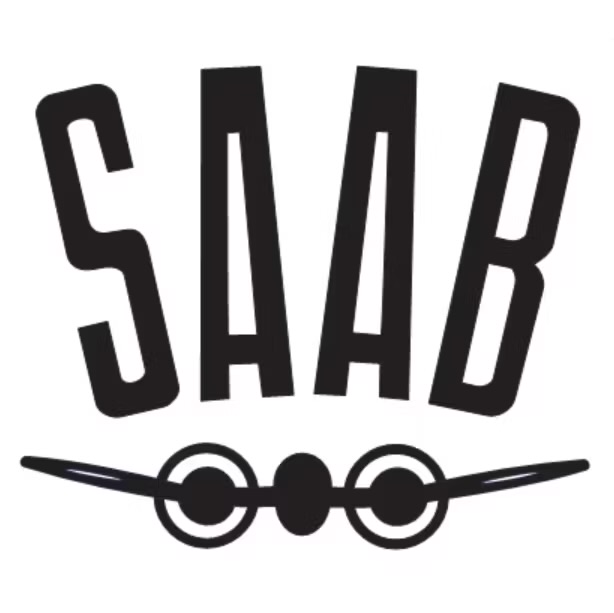 Saab luftlogo 2st dekaler stickers i olika färger