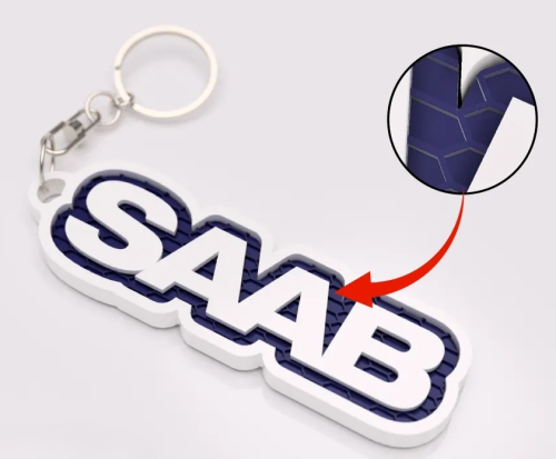 Saab nyckelring nyckelhänge 3d