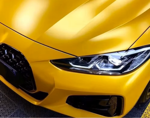 Satin gul foliering vinyl folie 1,5M