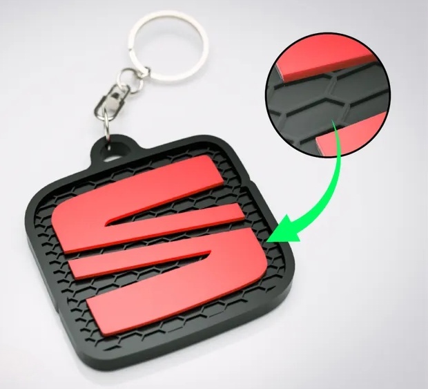 Seat logo nyckelring 3d nyckelhänge