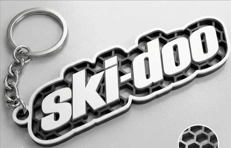 Ski-Doo nyckelring logotyp nyckelhänge 3D