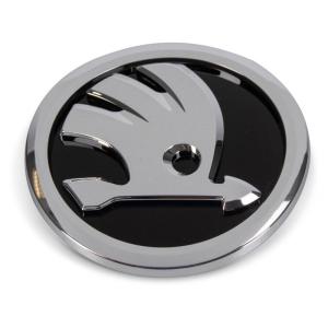 Skoda emblem märke original OEM i Svart / Silver