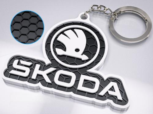 Skoda nyckelring 3d nyckelhänge