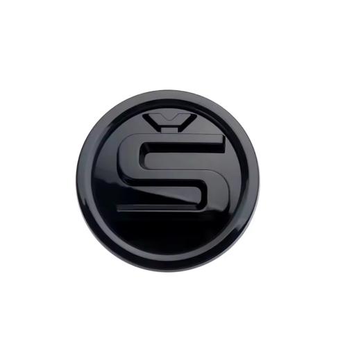 Skoda nya S logo emblem i blank svart