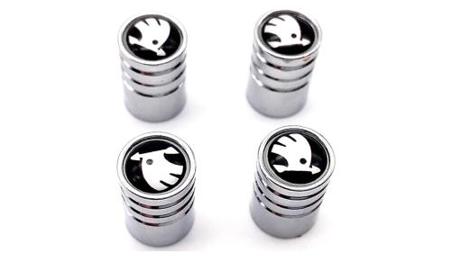 skoda ventillock i silver färg