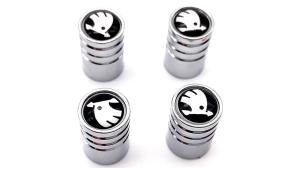 skoda ventillock i silver färg