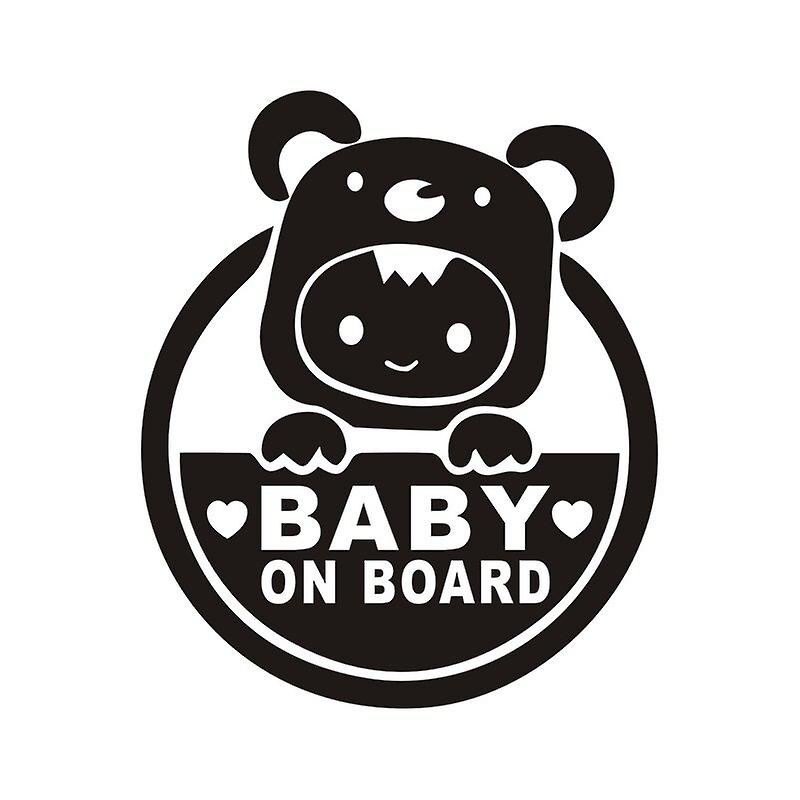 Baby on board rund dekal stickers dekaler 2st