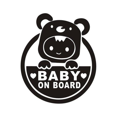 Baby on board rund dekal stickers dekaler 2st
