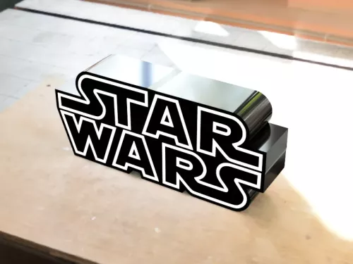 Star Wars logo nattlampa nattbelysning