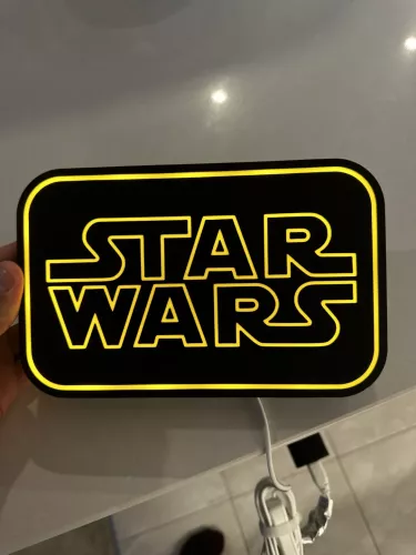 Star Wars logo nattlampa nattbelysning