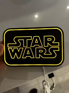 Star Wars logo nattlampa nattbelysning