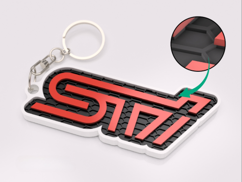 Subaru STI nyckelring nyckelhänge