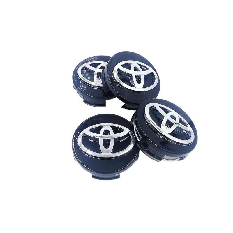 Toyota centrumkåpor i svart 60, 62 mm navkåpor